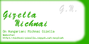 gizella michnai business card